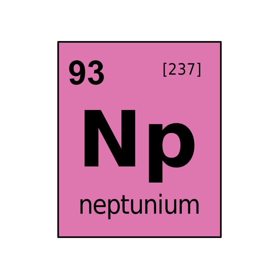 chemical element of periodic table. vector
