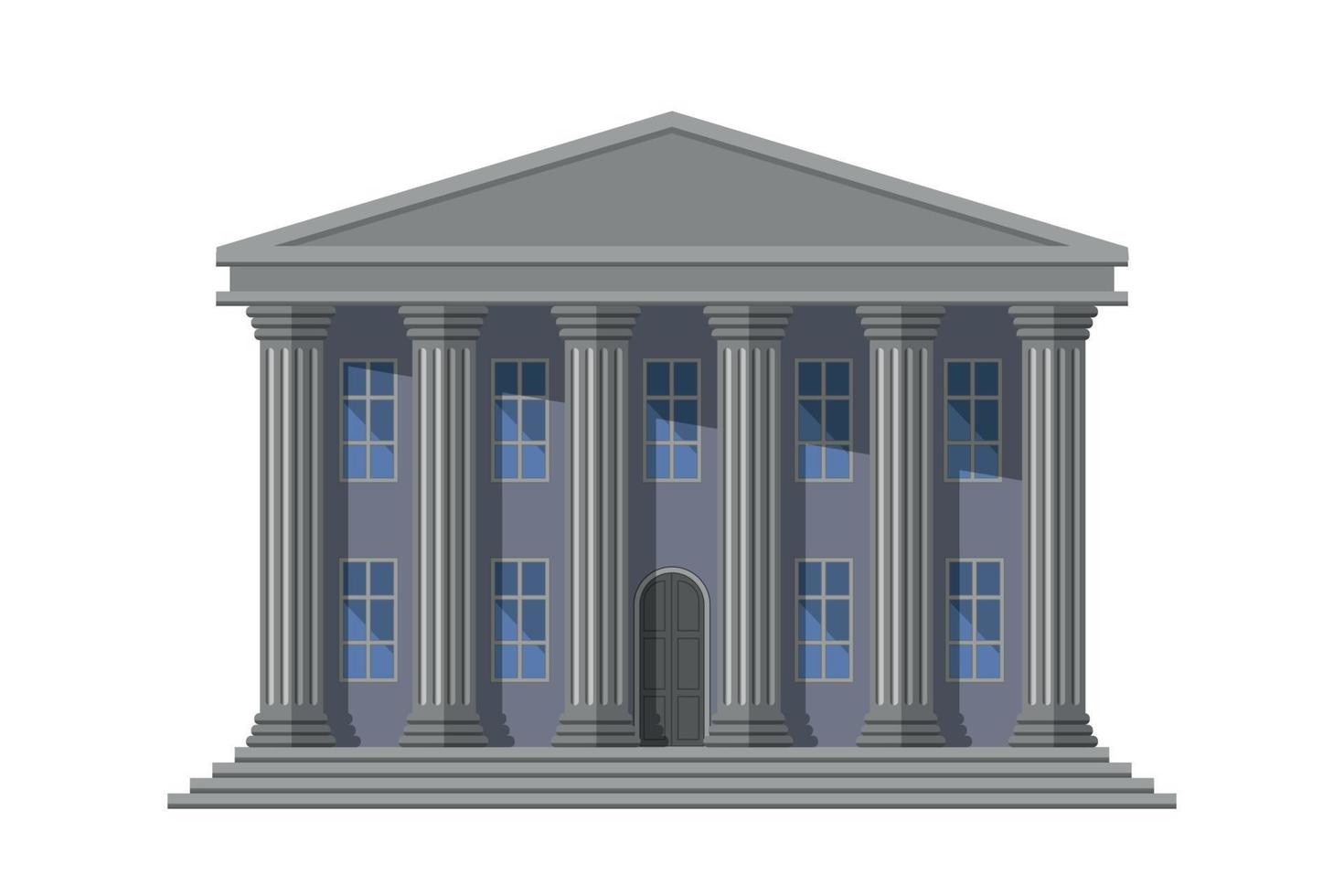 edificio público retro con columnas vector