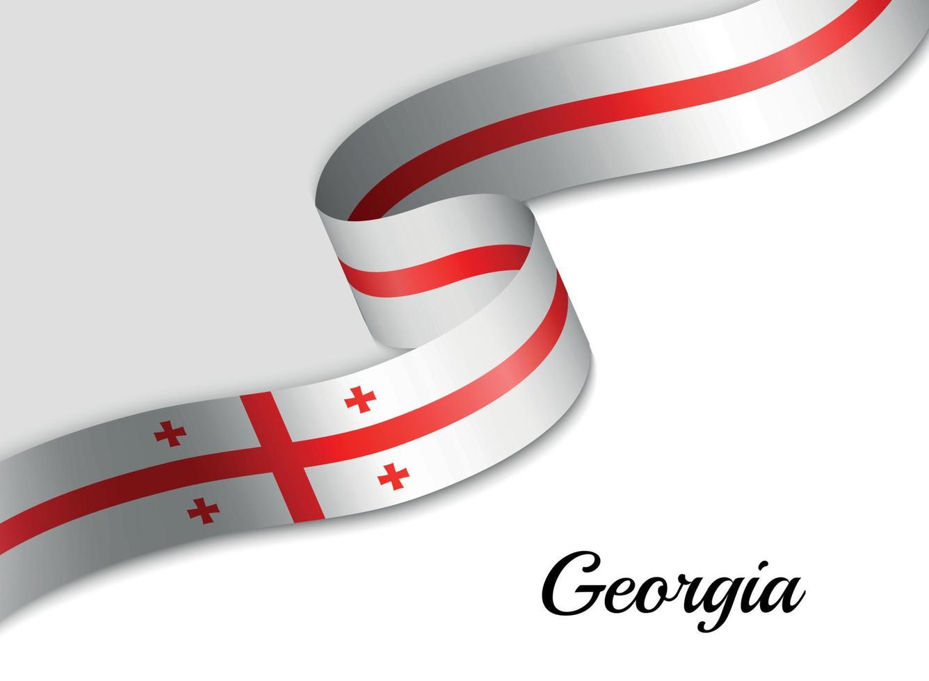 waving ribbon flag vector