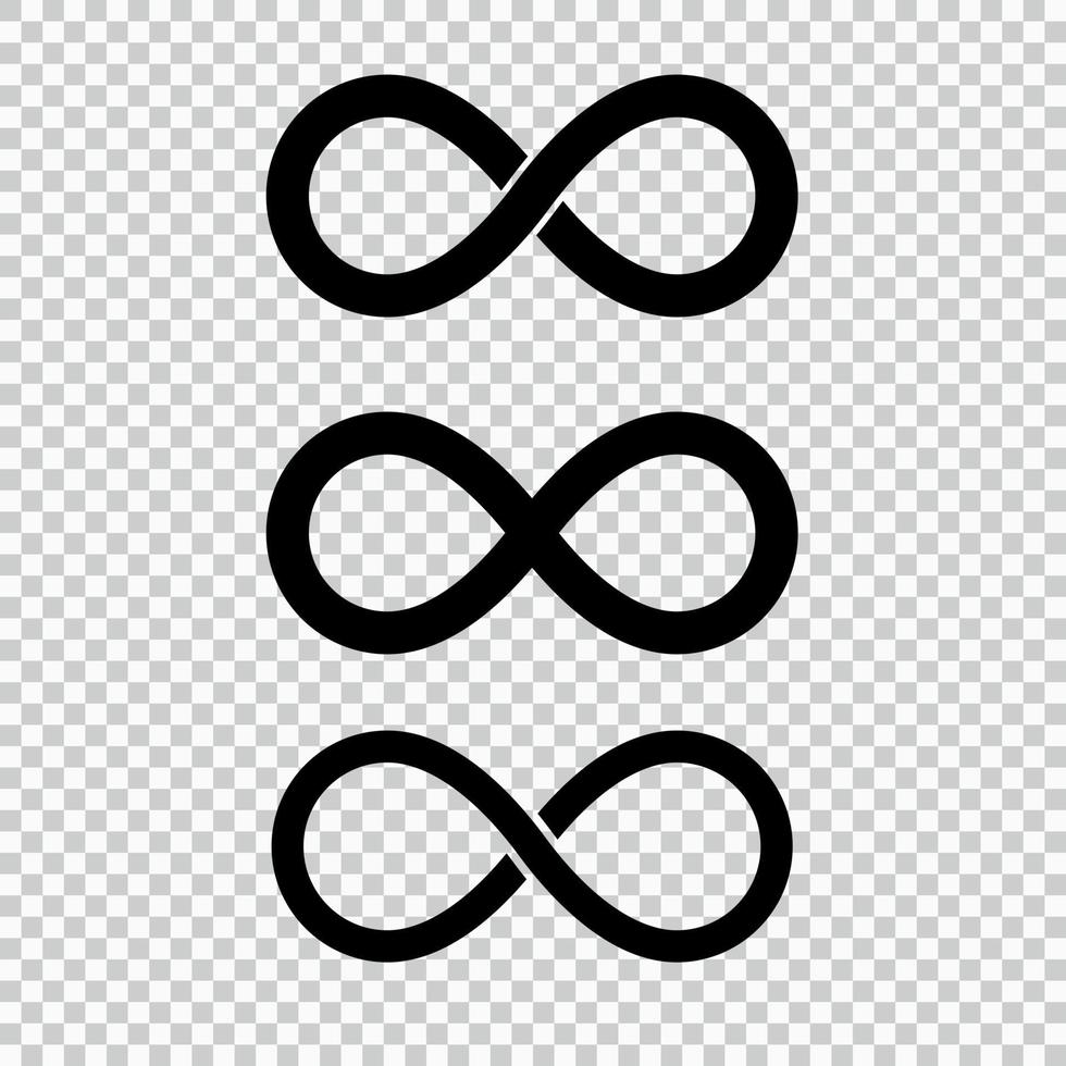 icono de bucle infinito aislado vector