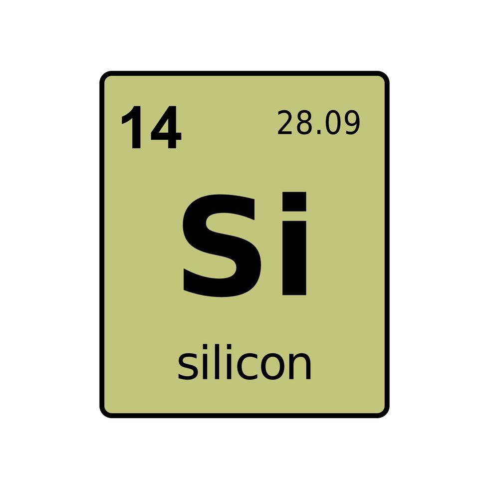 chemical element of periodic table. vector