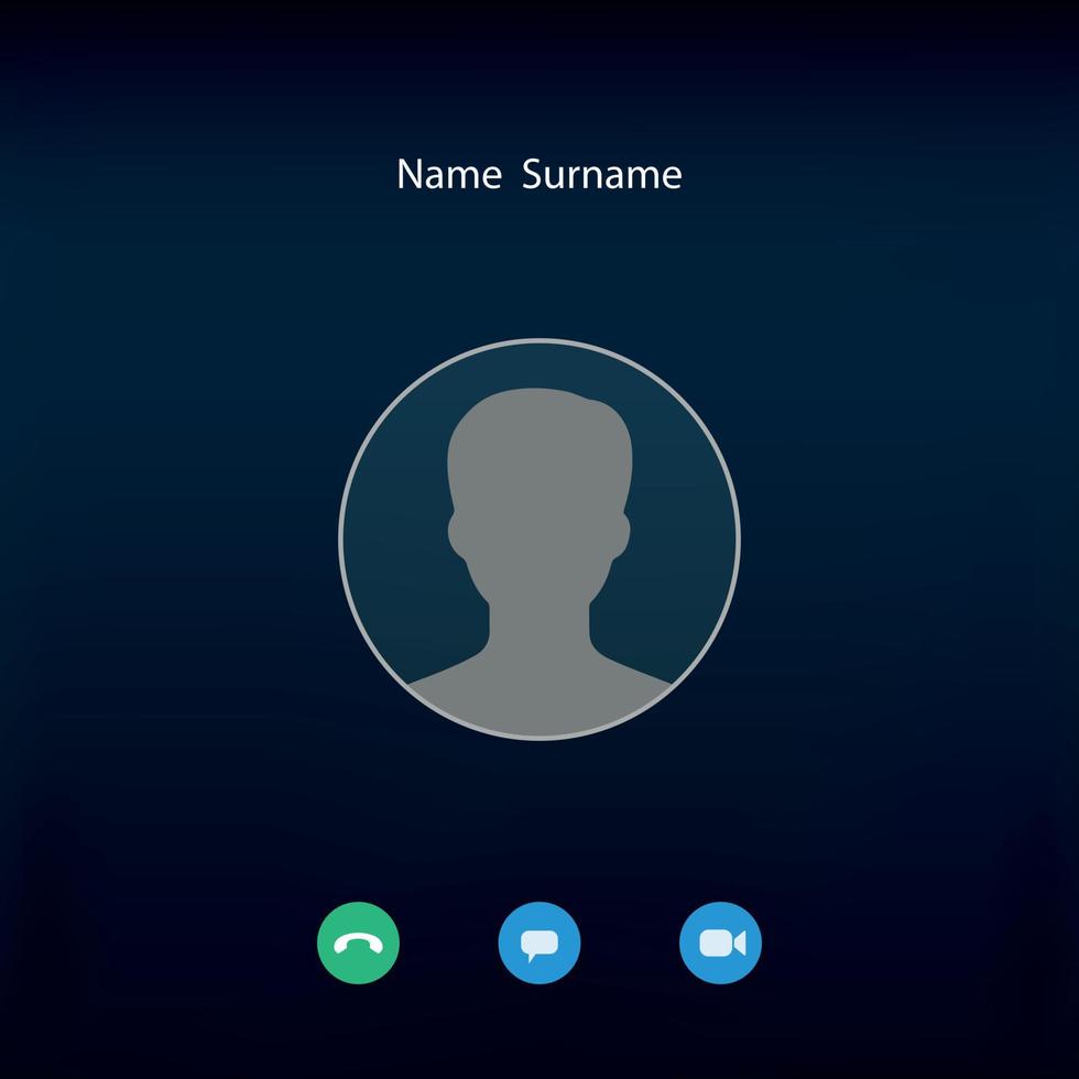 Social media user profile icon on video call screen vector