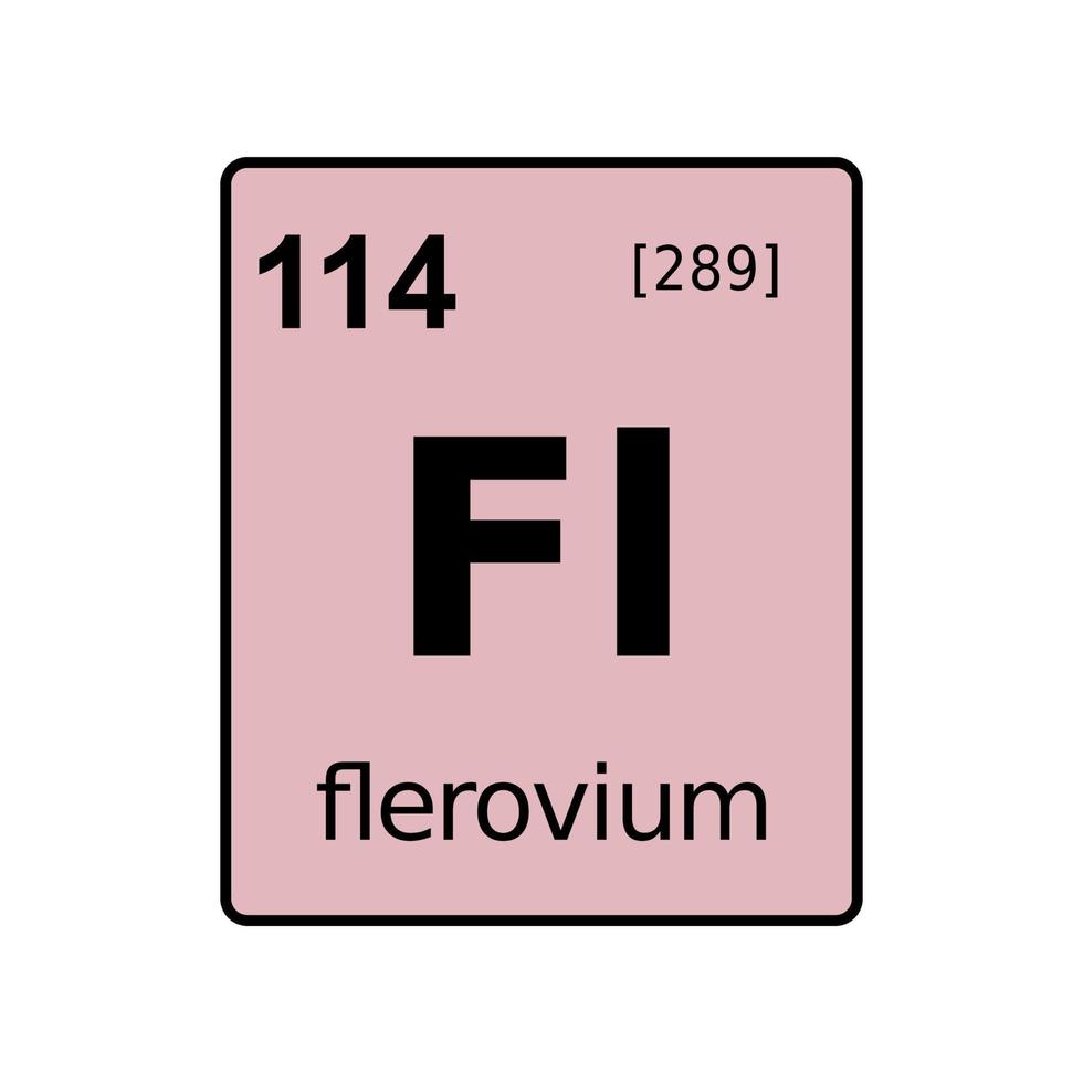 chemical element of periodic table. vector