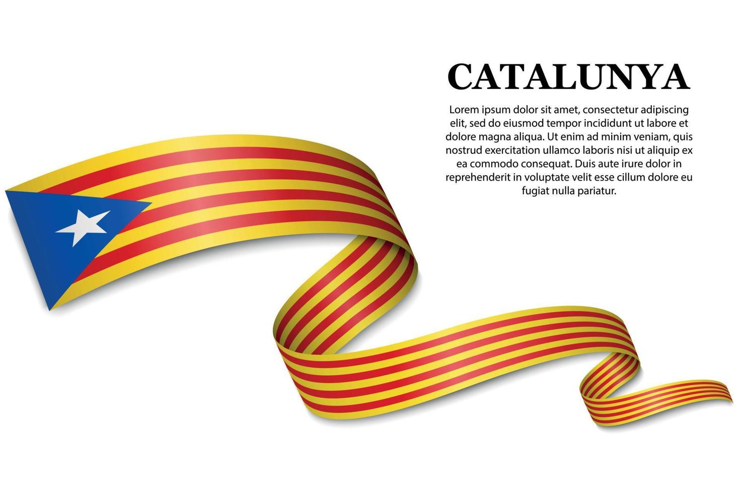 waving flag of Catalan Independentist - Estelada vector