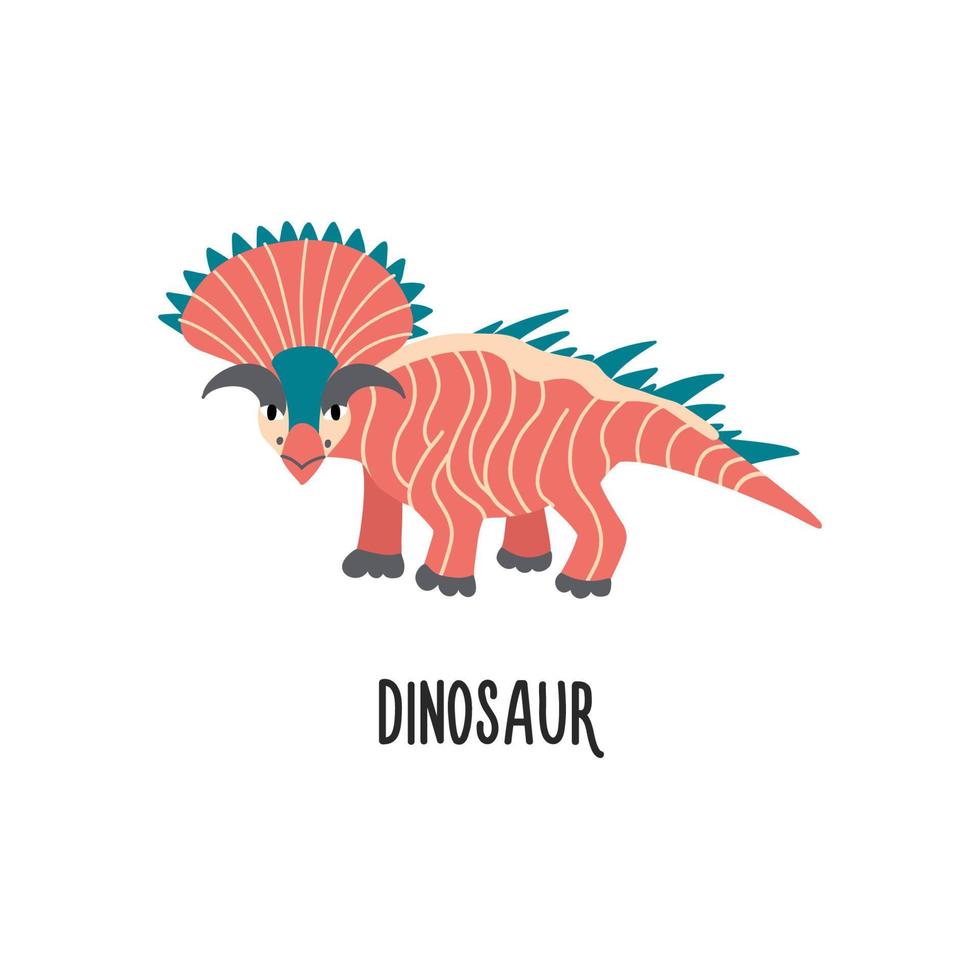 Clipart of a child's image of a dinosaur vector
