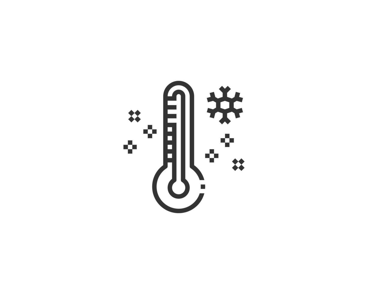 Thermometer line icon vector