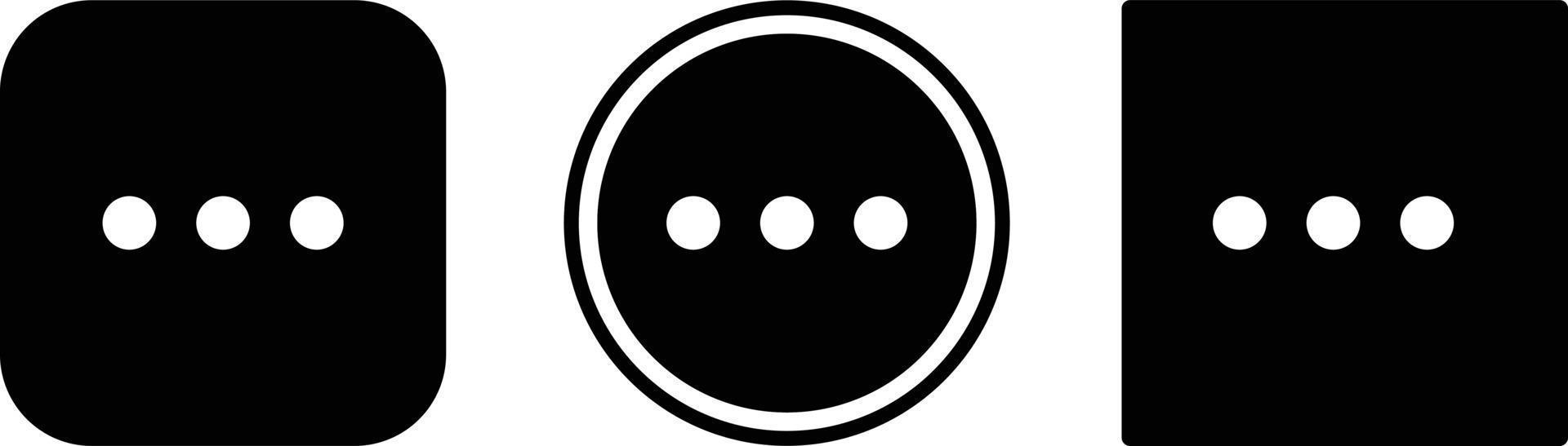 more horizontal icon . web icon set . icons collection. Simple vector illustration.