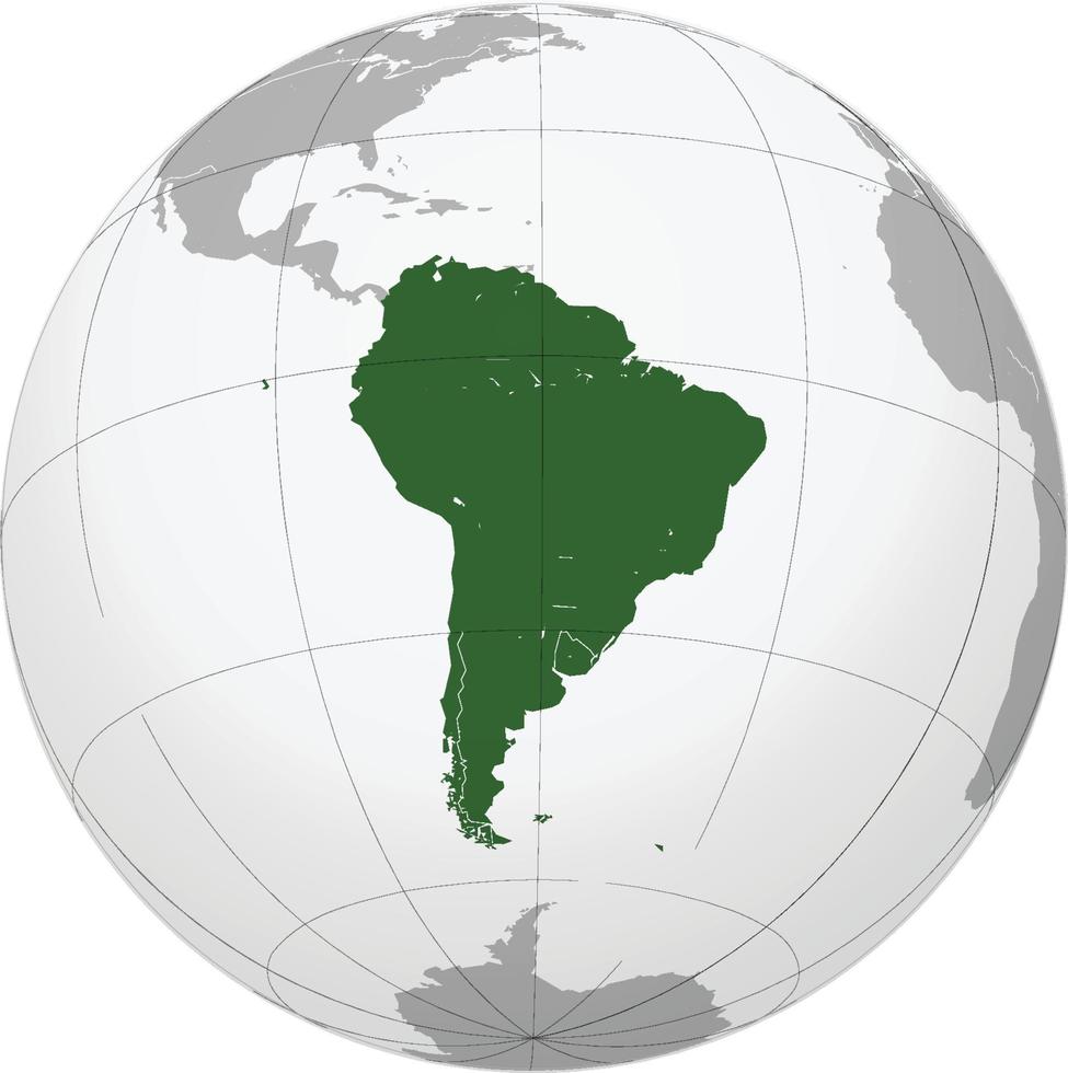 Map of Globe of South ,America vector