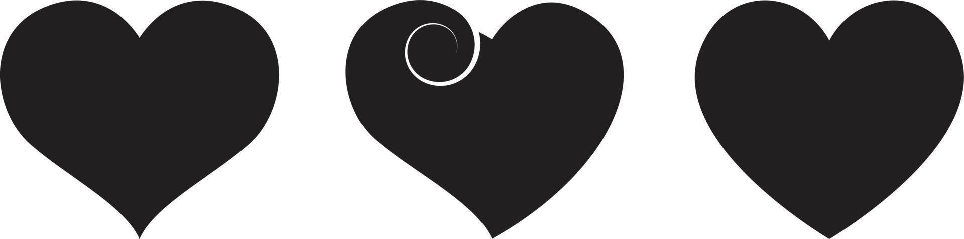 vector de icono de corazón. símbolo de amor perfecto. signo del día de san valentín, emblema aislado en fondo blanco, estilo plano para diseño gráfico y web,