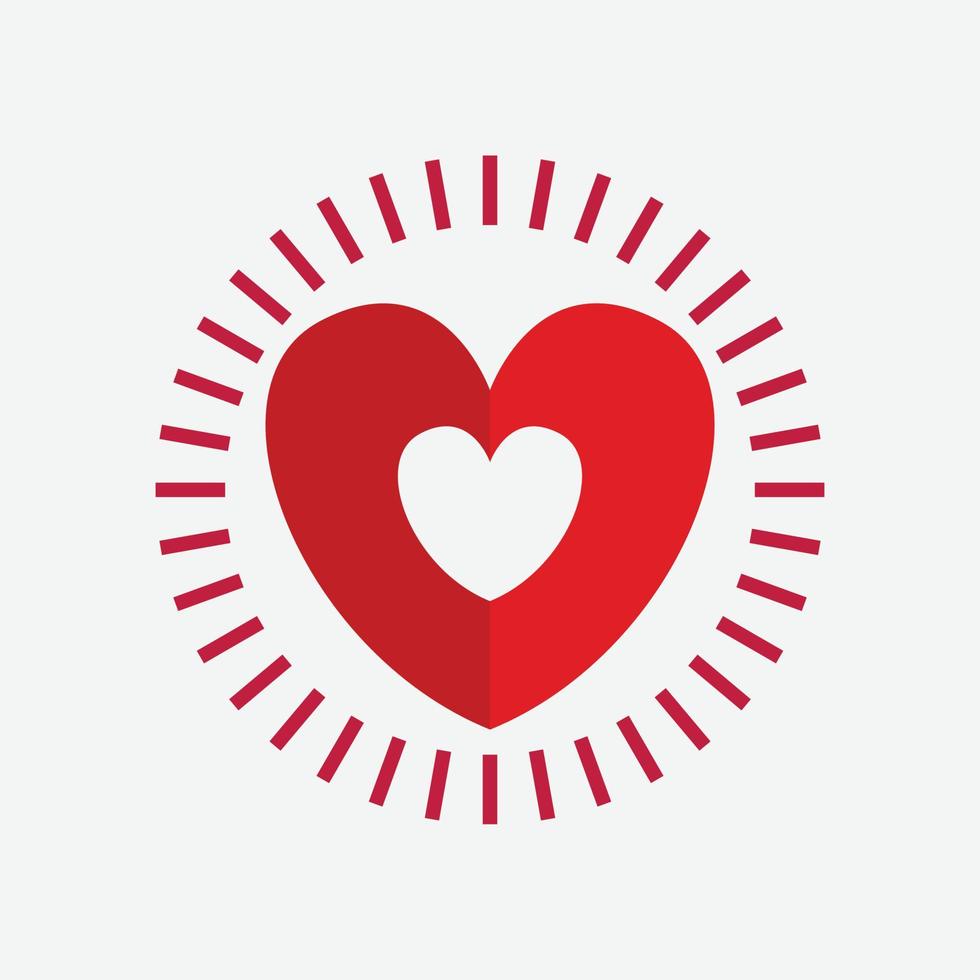 Heart Icon Vector. Perfect Love symbol. Valentine's Day sign, emblem isolated on white background , Flat style for graphic and web design, vector