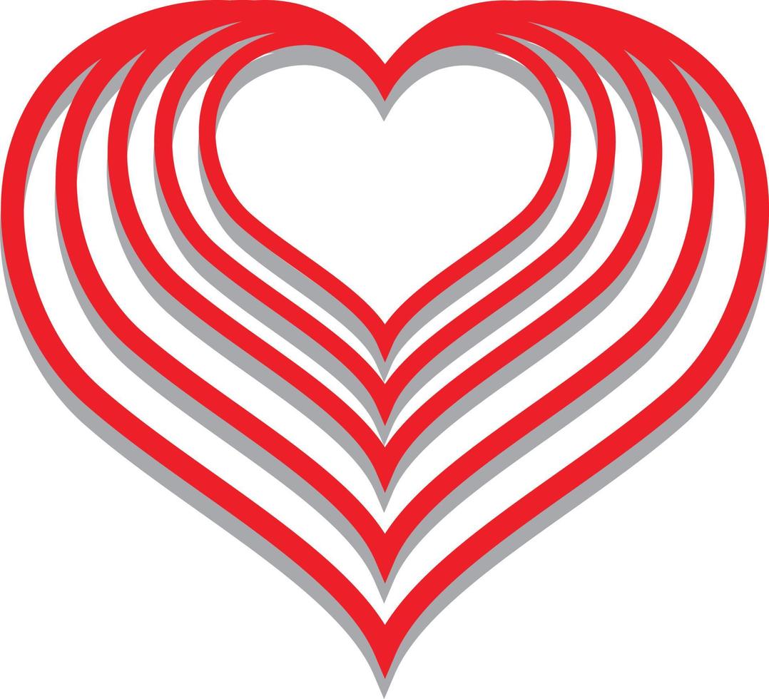 vector de icono de corazón. símbolo de amor perfecto. signo del día de san valentín, emblema aislado en fondo blanco, estilo plano para diseño gráfico y web,