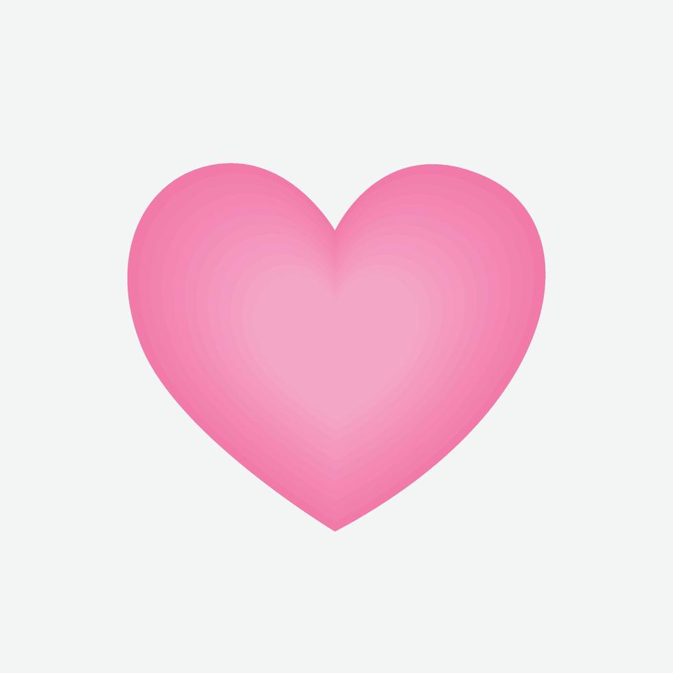 vector de icono de corazón. símbolo de amor perfecto. signo del día de san valentín, emblema aislado en fondo blanco, estilo plano para diseño gráfico y web,