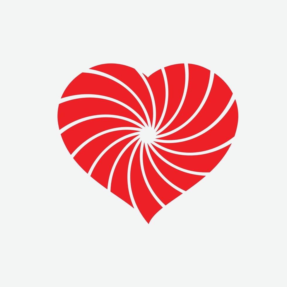 vector de icono de corazón. símbolo de amor perfecto. signo del día de san valentín, emblema aislado en fondo blanco, estilo plano para diseño gráfico y web,