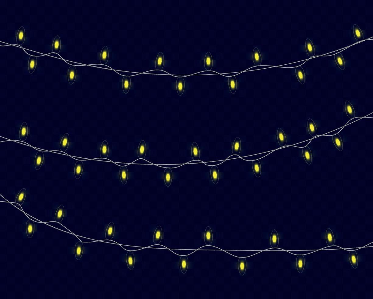 luces brillantes de navidad. vector