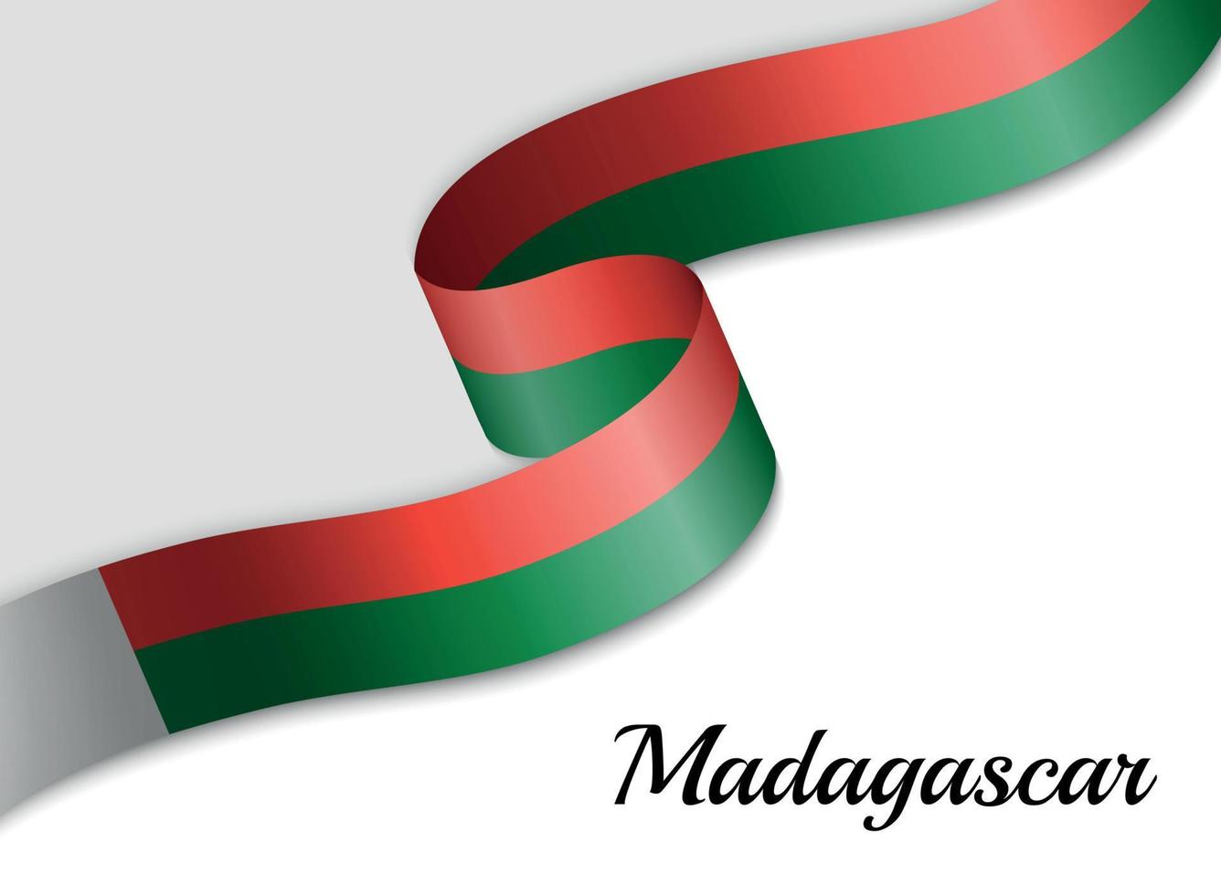 waving ribbon flag vector