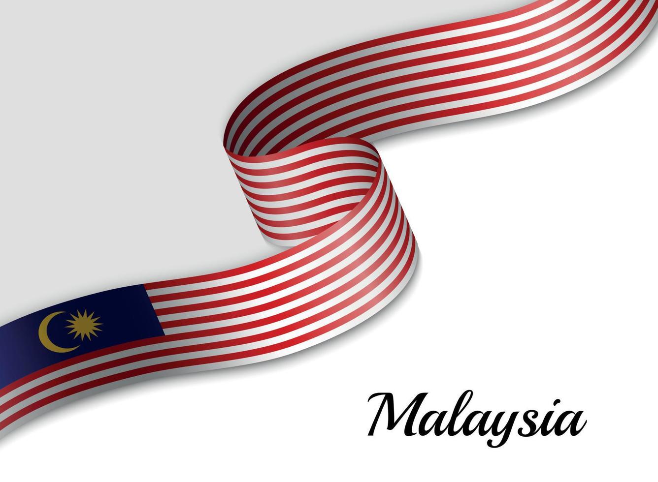 waving ribbon flag vector