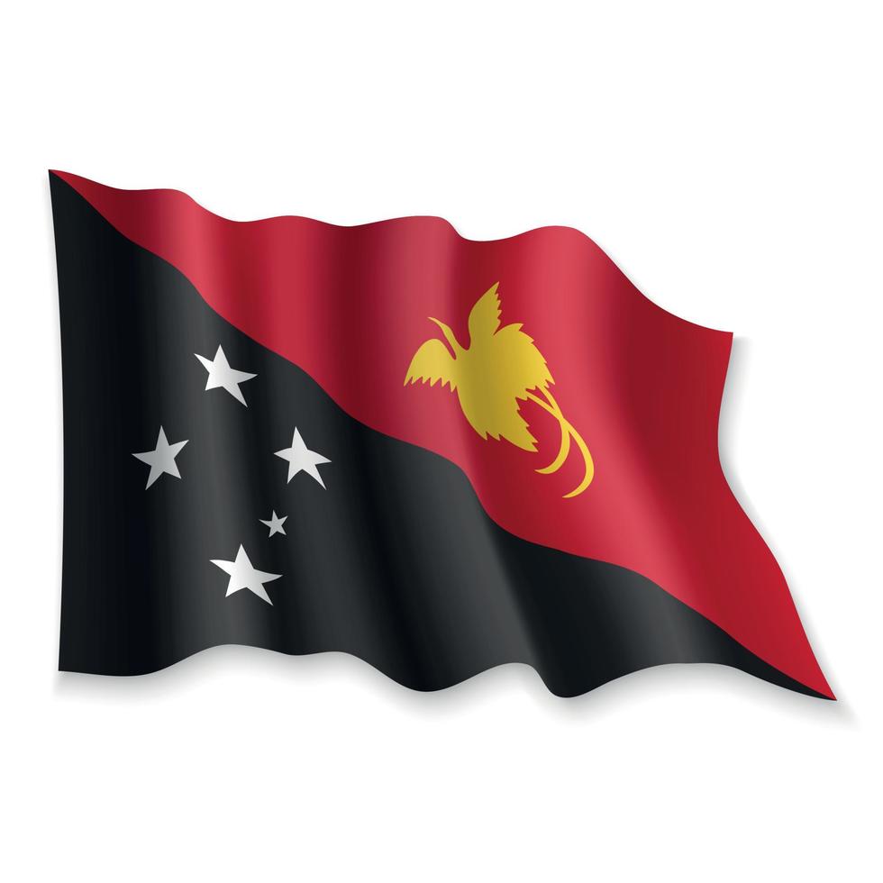 3D Waving Flag. Vector illustration