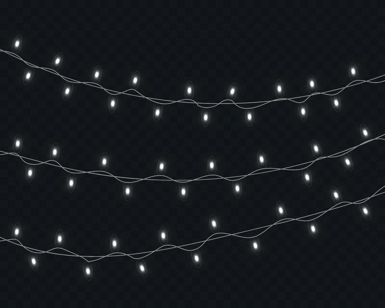 luces brillantes de navidad. vector