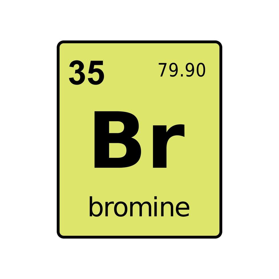 chemical element of periodic table. vector