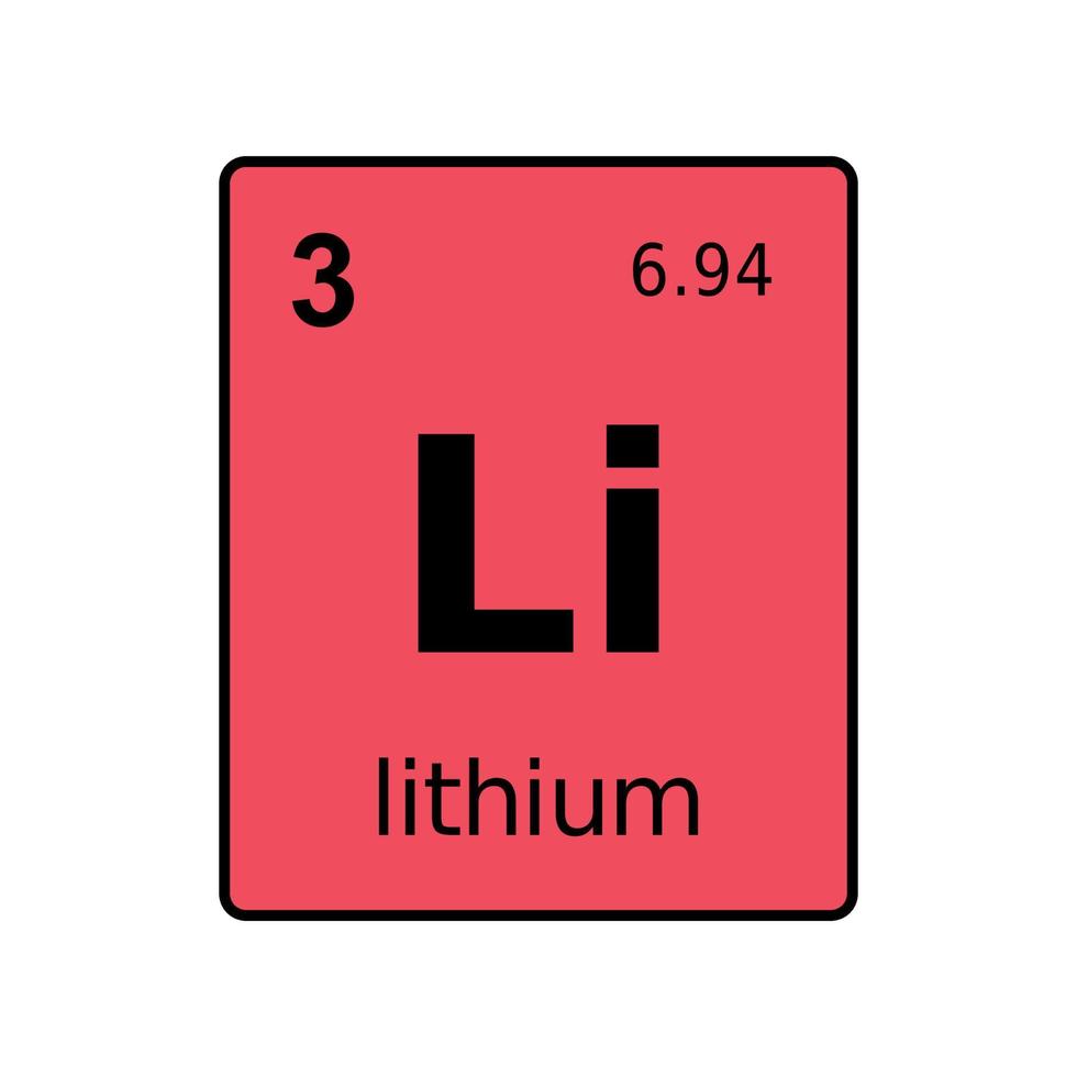 chemical element of periodic table. vector