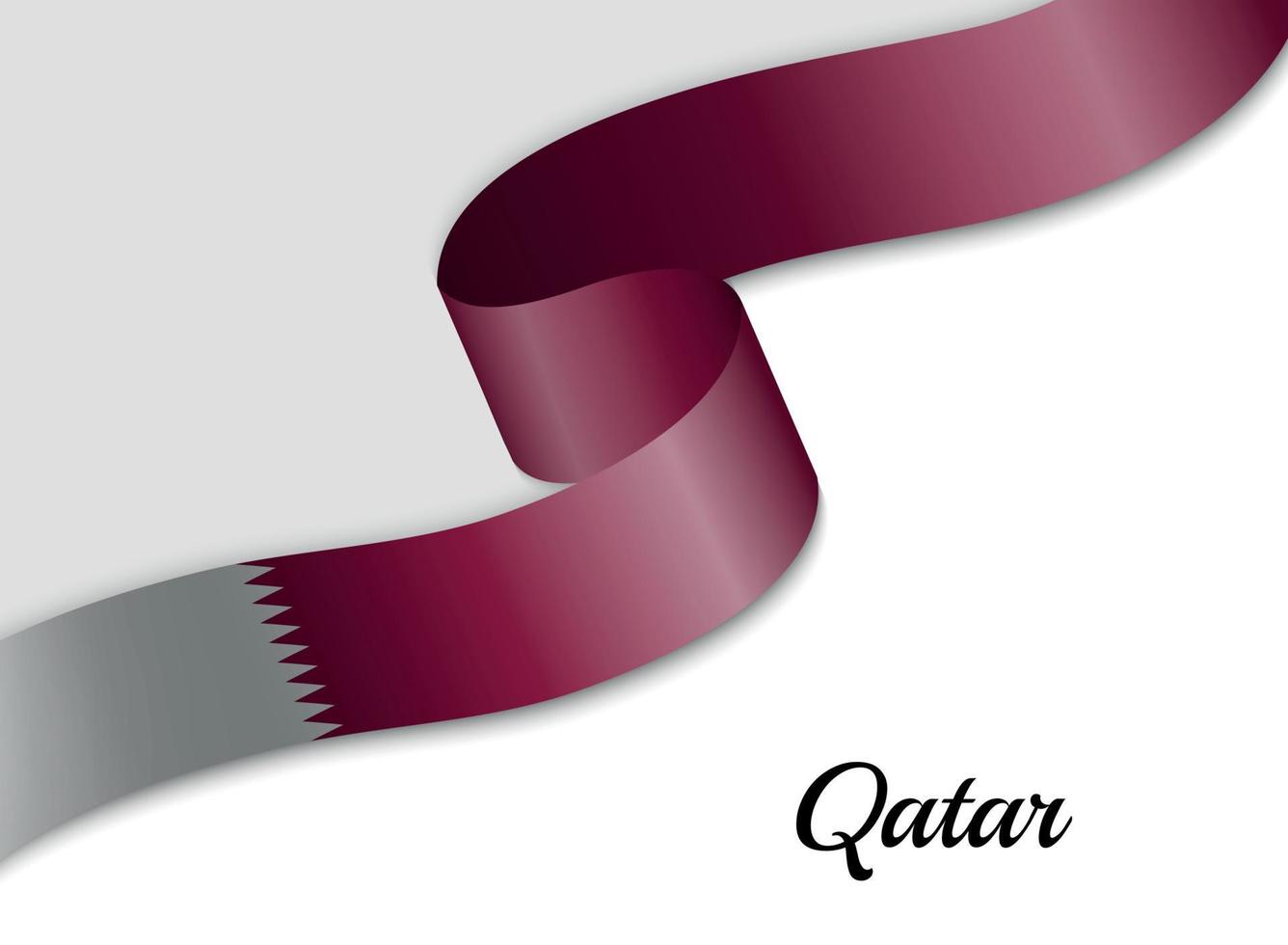 waving ribbon flag vector