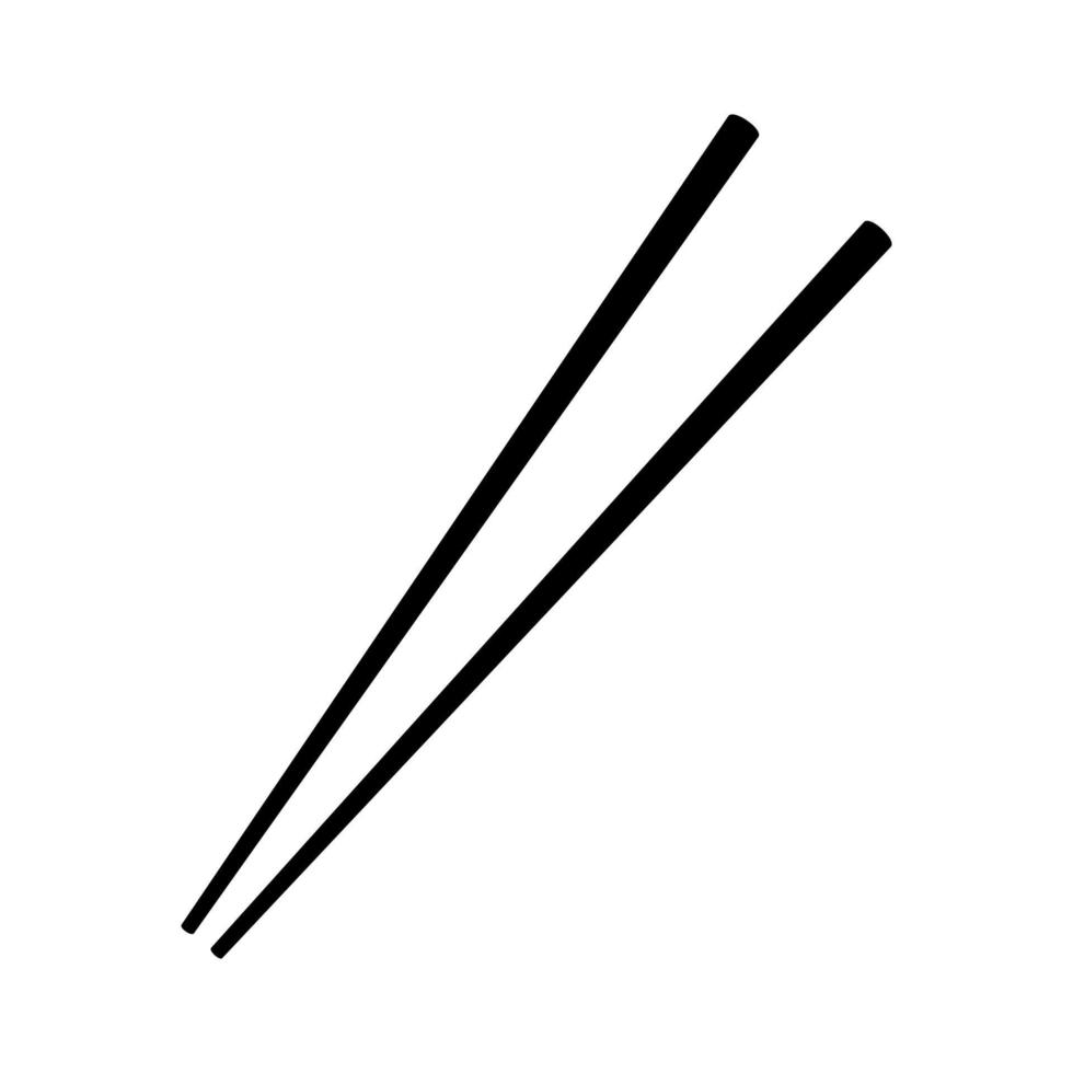 Asian wooden chopstick isolated. vector