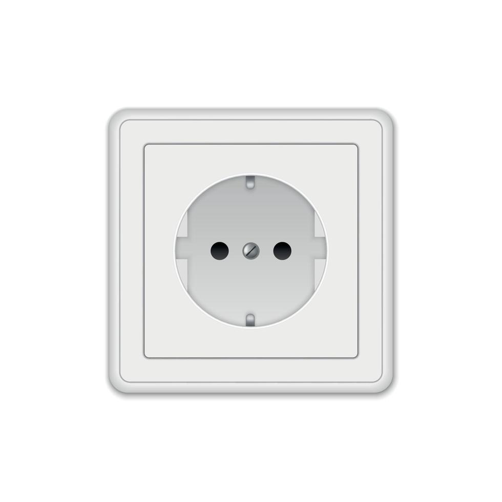 realistic electric socket vector