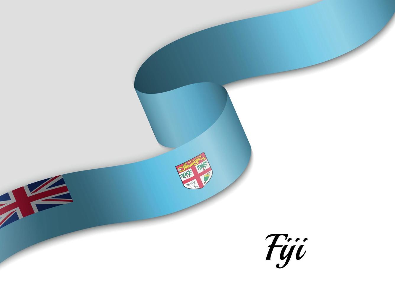 waving ribbon flag vector