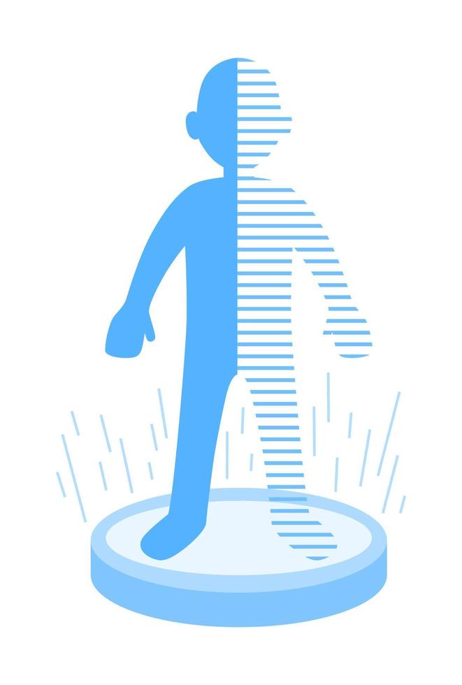 Hologram man illustration concept vector