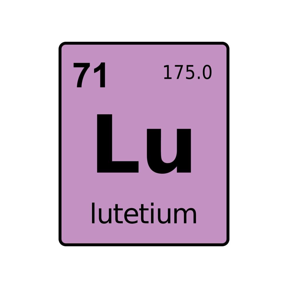 chemical element of periodic table. vector