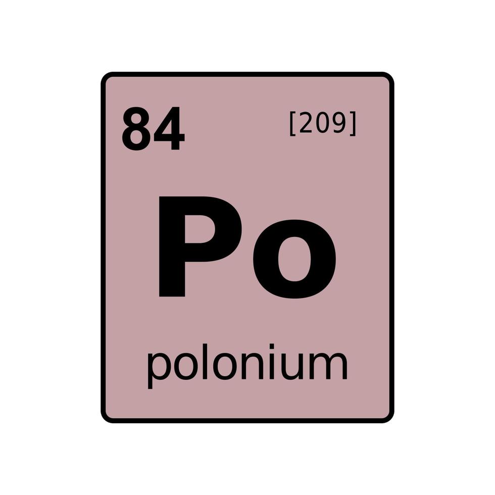 chemical element of periodic table. vector