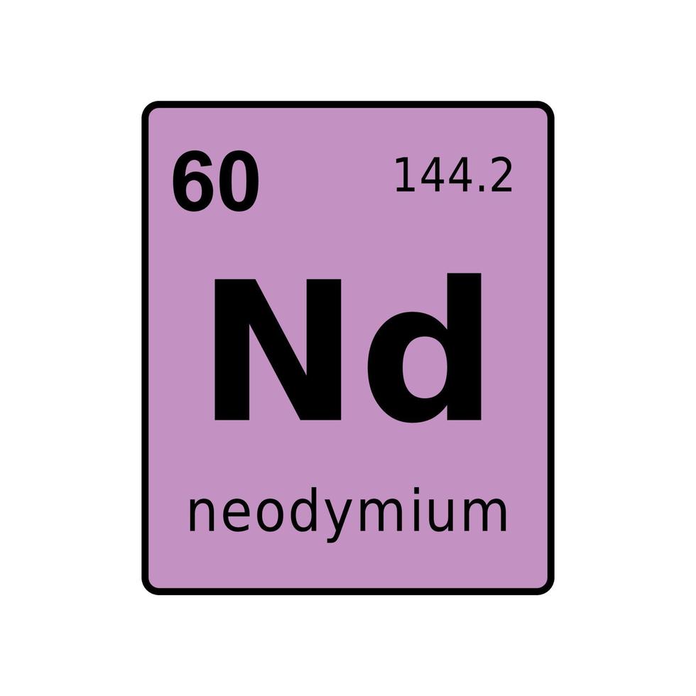 chemical element of periodic table. vector