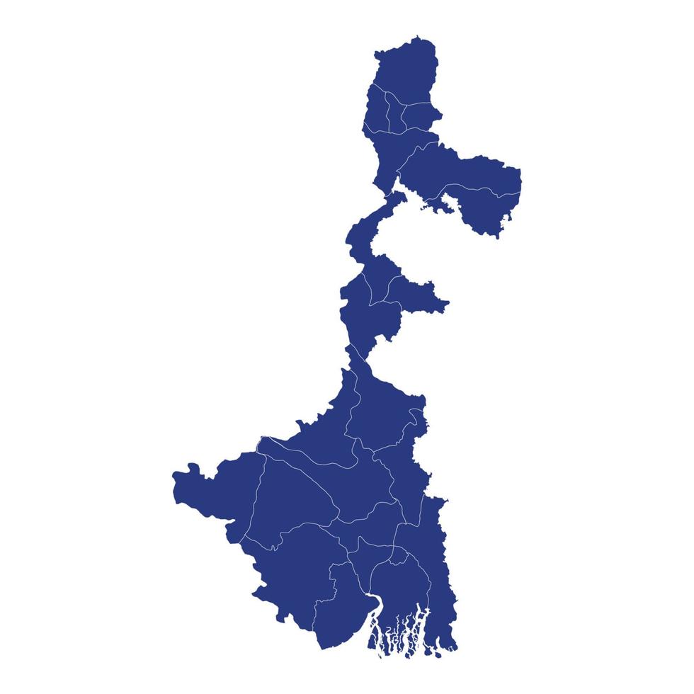 mapa de alta calidad es un estado de la india vector