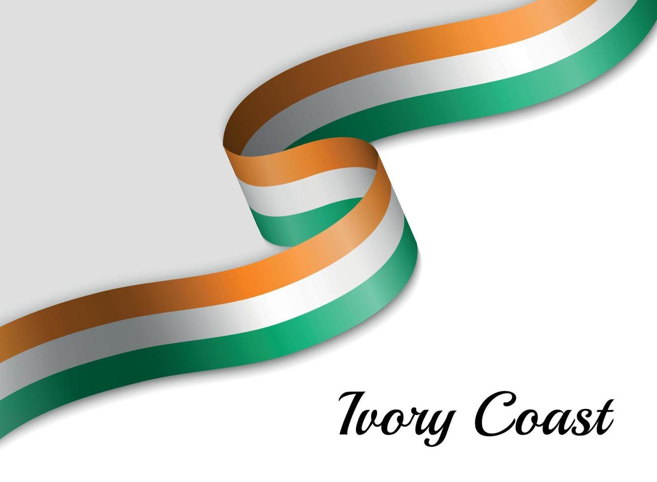 waving ribbon flag vector