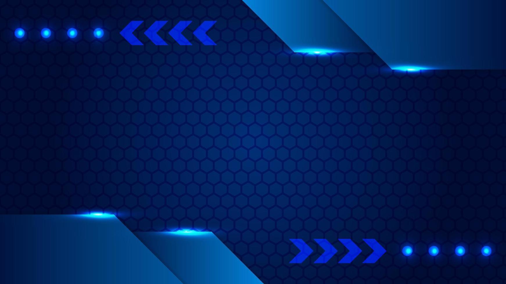 Abstract futuristic with hexagon texture and light effect technology background design. vector