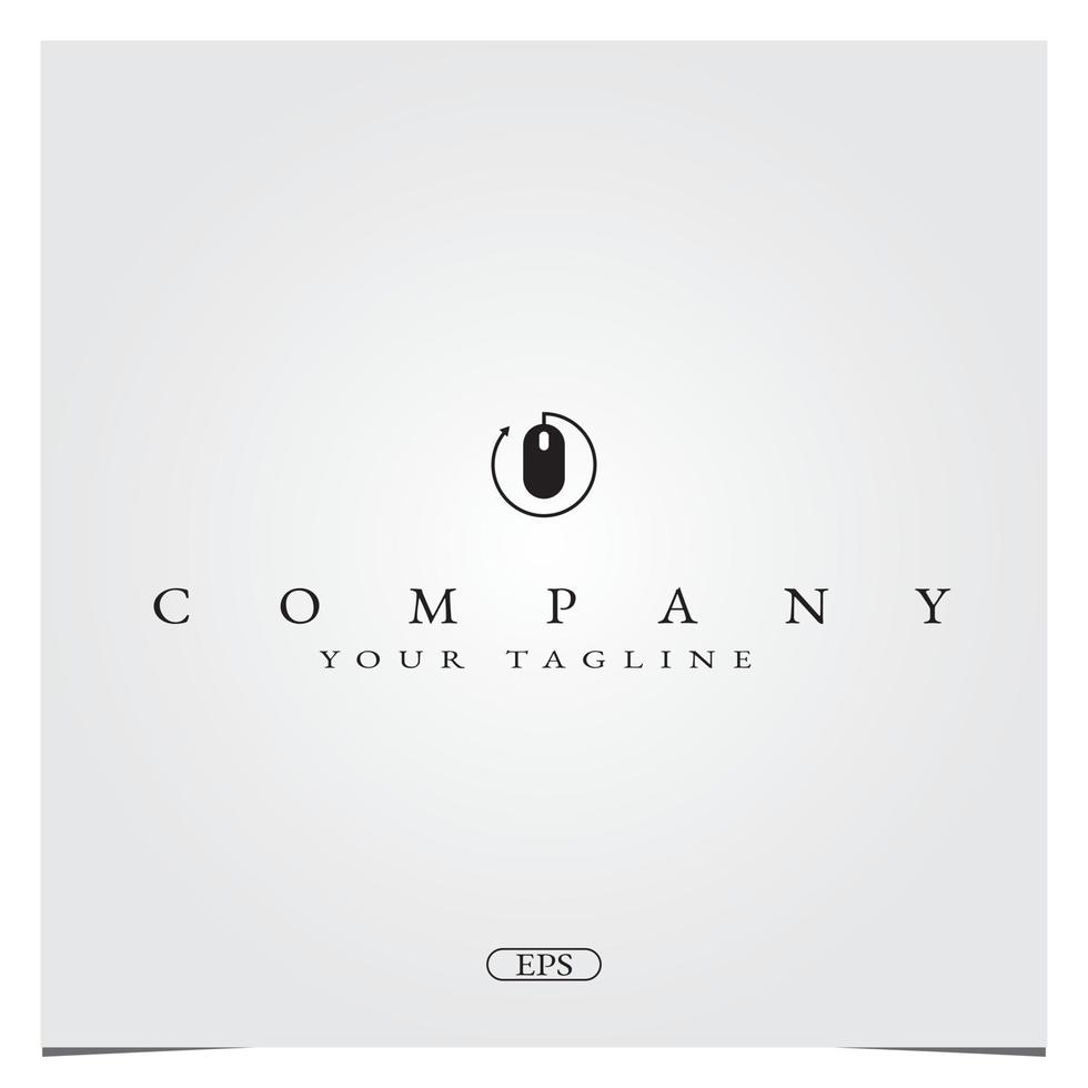 flat mouse computer Logo design logo premium elegant template vector eps 10
