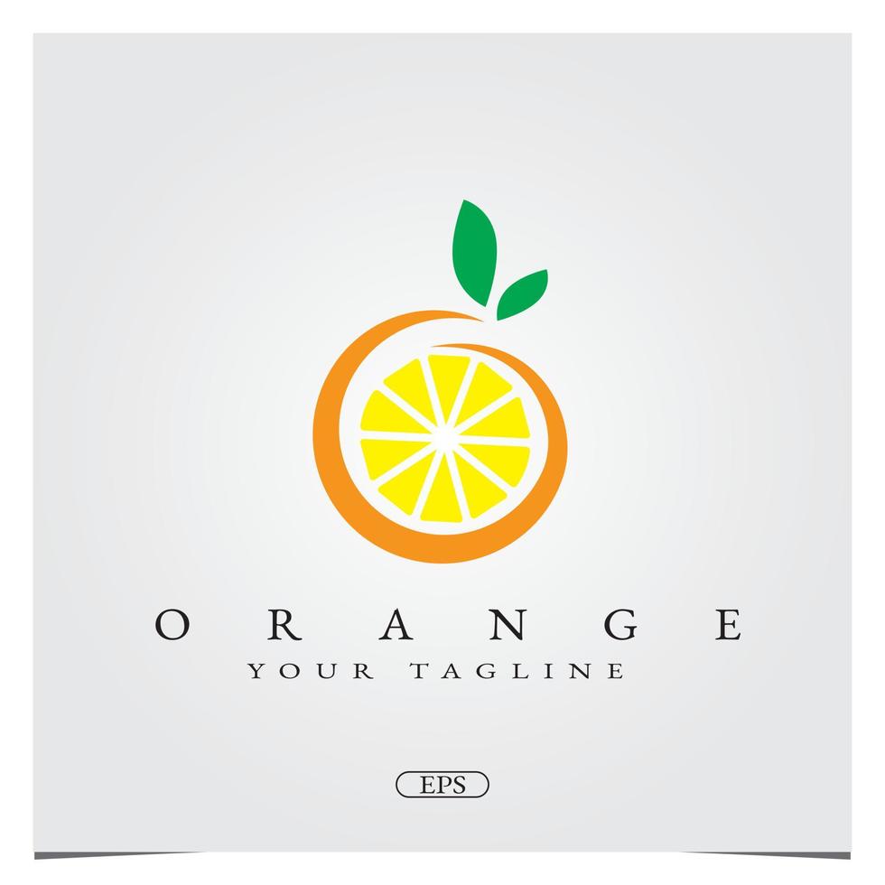 logotipo de diseño de logotipo naranja fresco plantilla elegante premium vector eps 10