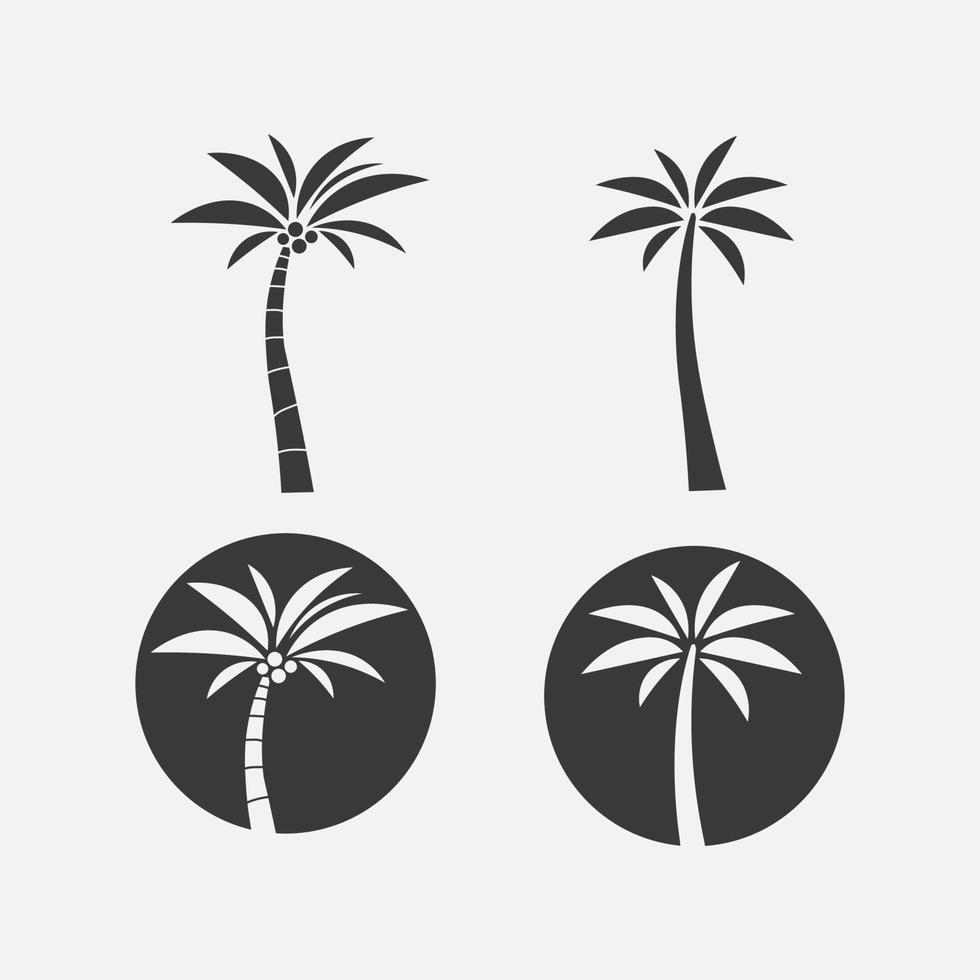 plantilla de logotipo de verano de palmera vector