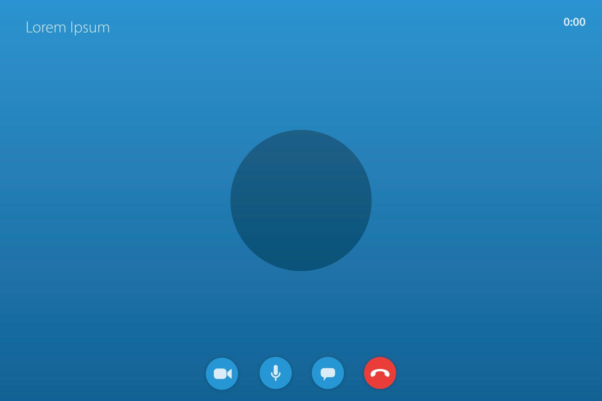 Video call screen template, template for online conference inter Video call screen template, template for online conference inter