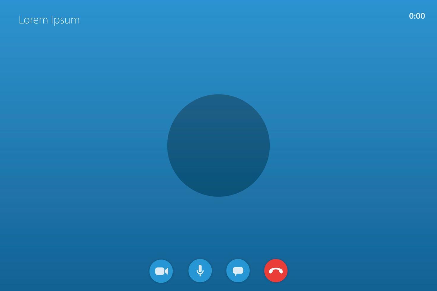 Video call screen template, template for online conference inter vector