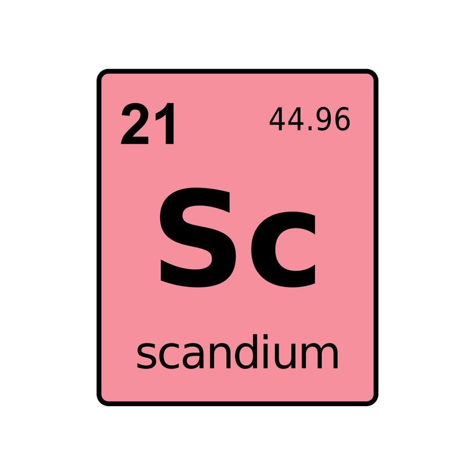 chemical element of periodic table. vector