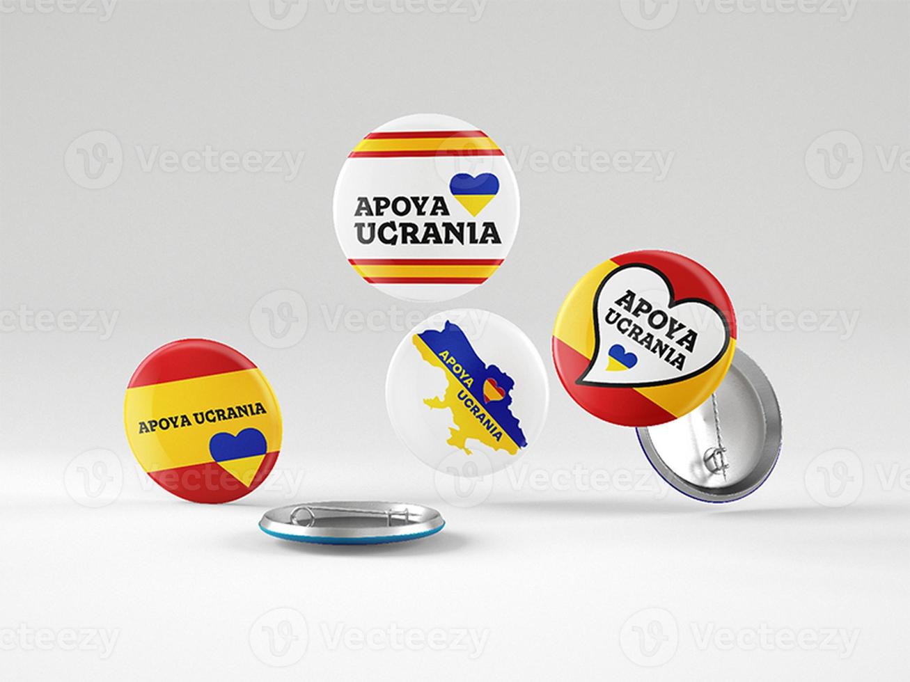 Support Ukraine, apoyo Ucrania, badge photo