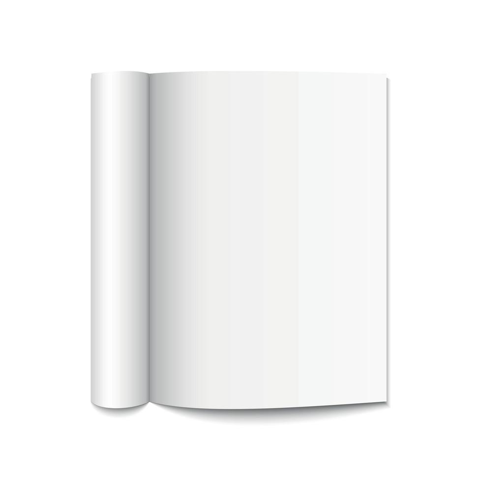 Realistic Blank white magazine vector