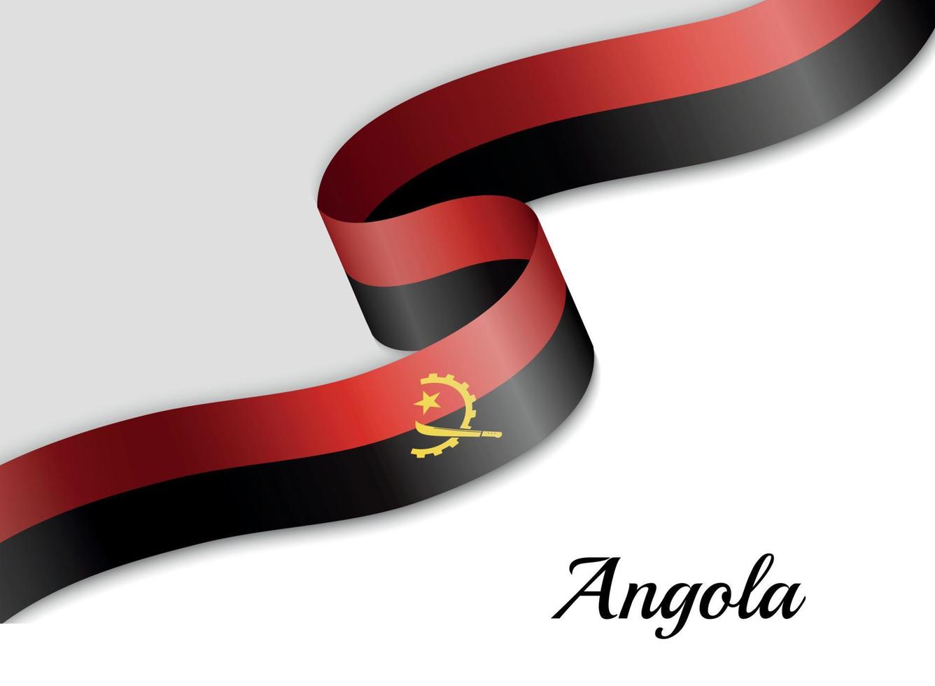 waving ribbon flag vector