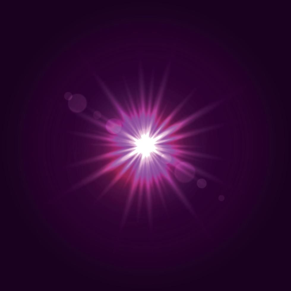 Sun light with lens flare effecT vector