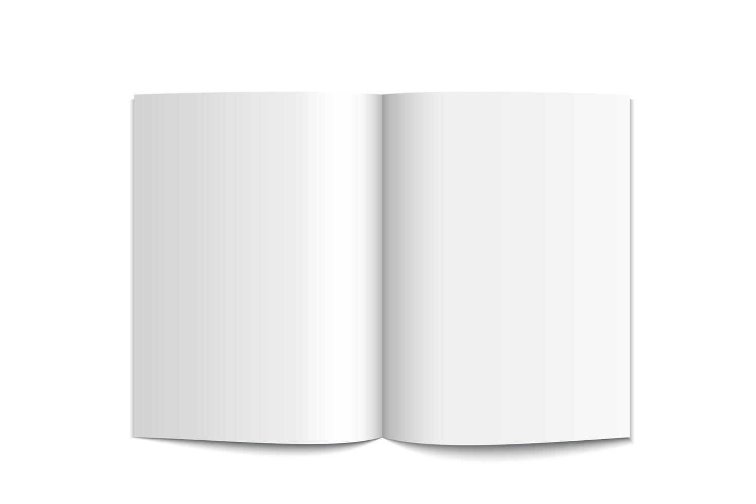 Realistic Blank white magazine vector