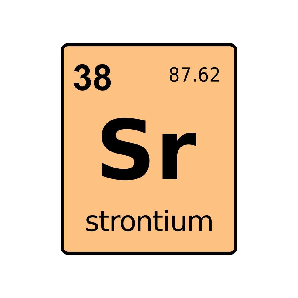 chemical element of periodic table. vector