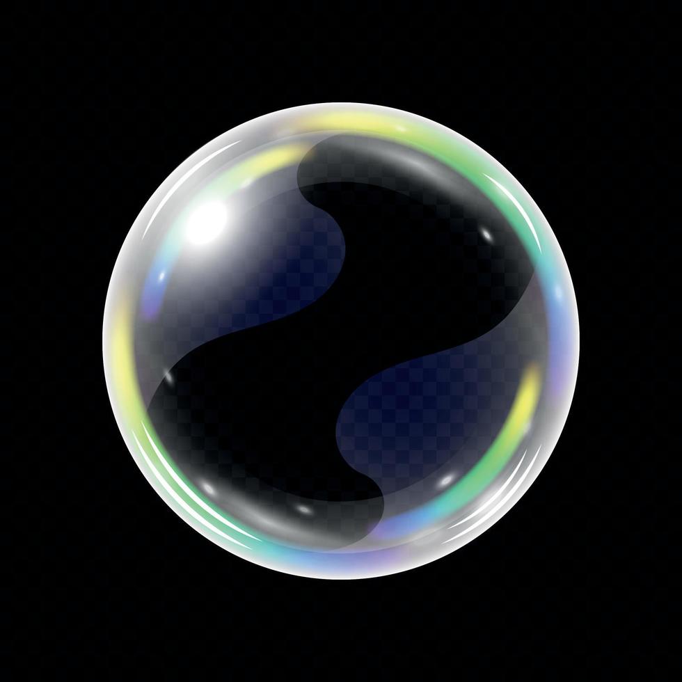 Realistic soap bubble isolated vector