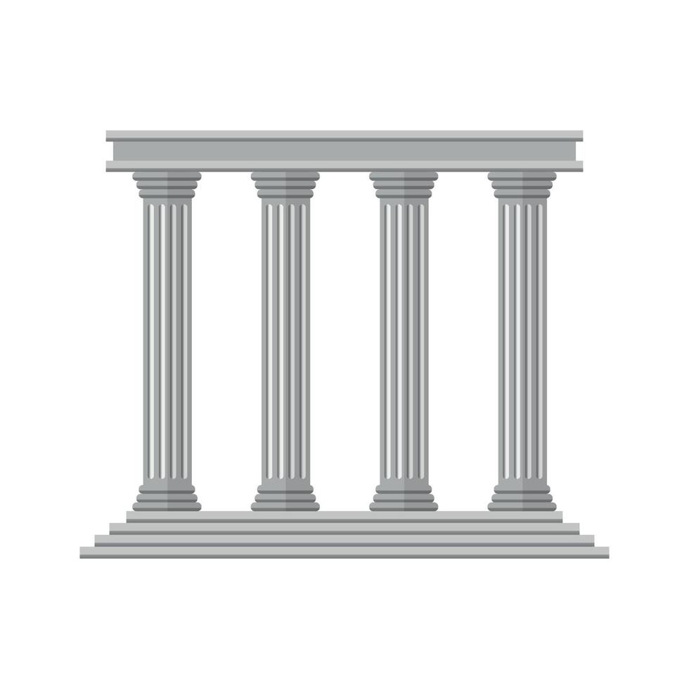 Flat retro Ancient Columns . Vector illustration
