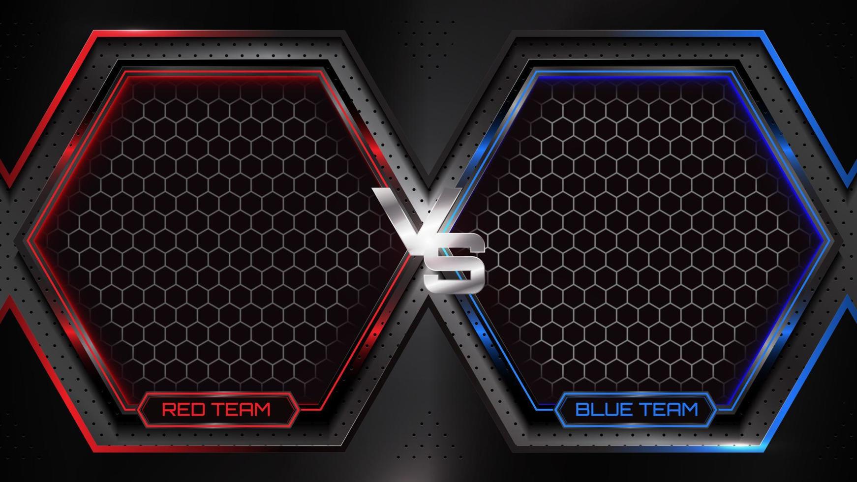 versus banner de pantalla 3d realista de lucha de batalla con logotipo moderno vector